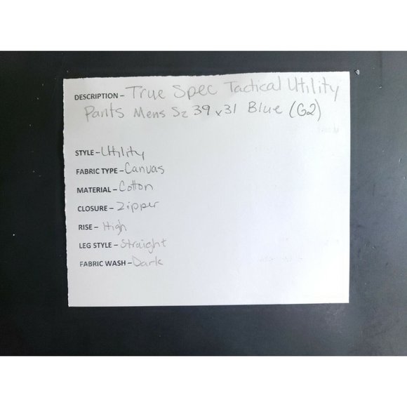 Tru-Spec Tactical Utility Cargo Pants Men's Size 39x31 Blue Ripstop - Picture 7 of 7